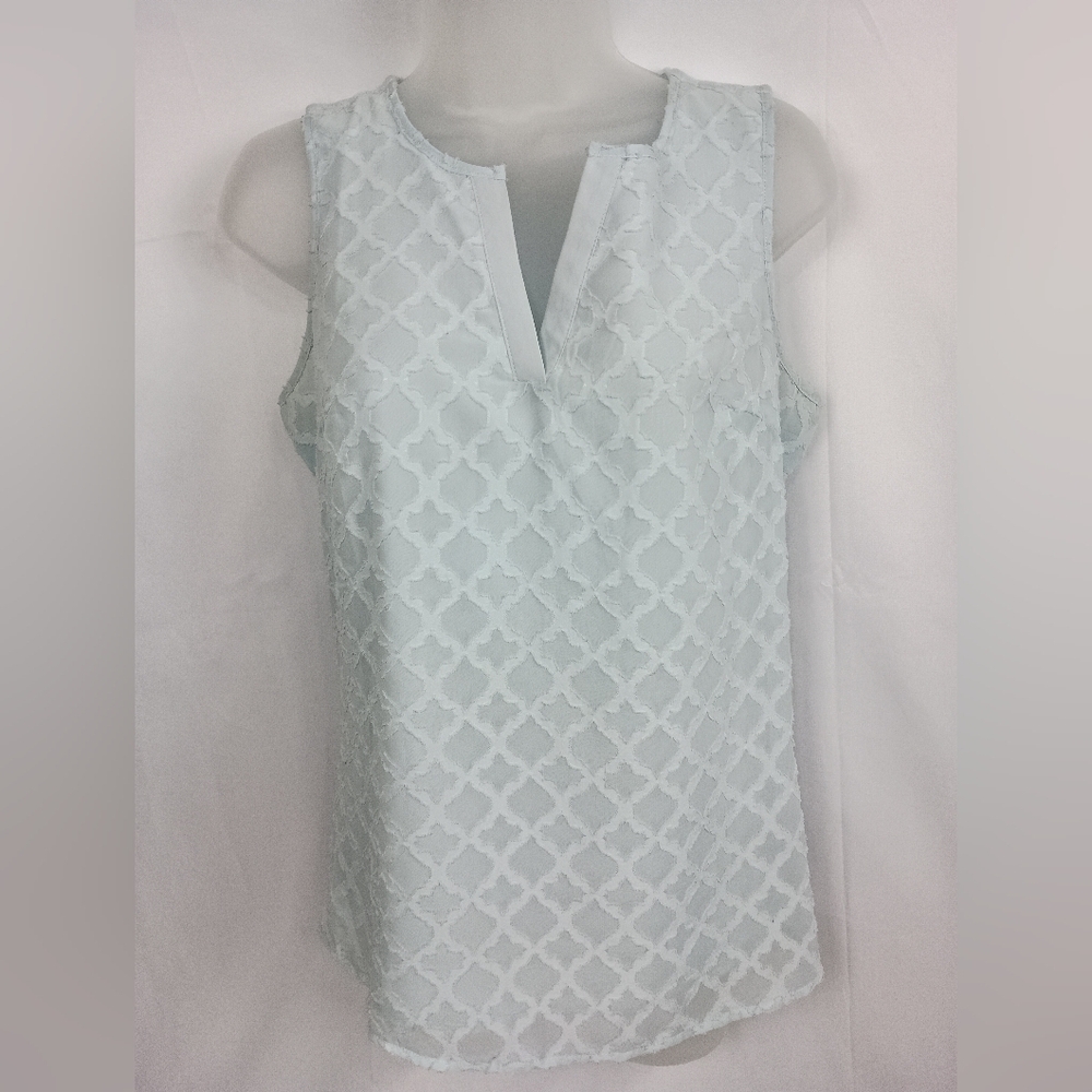 2/$30 MARKET & SPRUCE Sleeveless Periwinkle Blue Patterned Top (#215)